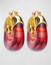 The Organic 24K Gold Plated Wine Hoop Earrings at Neiman Marcus